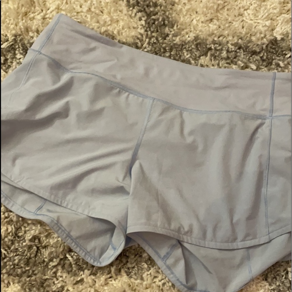 lululemon speed up shorts/4” inseam/chambray/sz 10